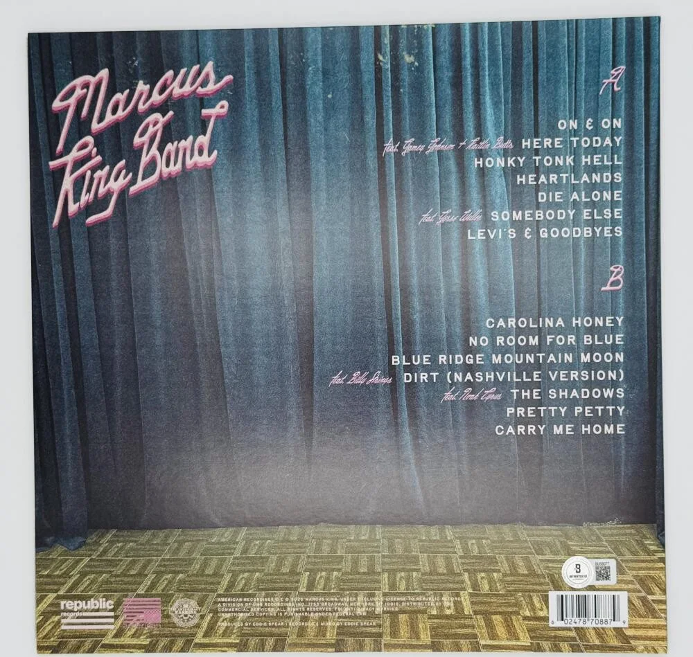 MARCUS KING BAND — MARCUS KING BAND SIGNED DARLING BLUE VINYL RECORD FULL BAND AUTOGRAPH BAS K77, image 3