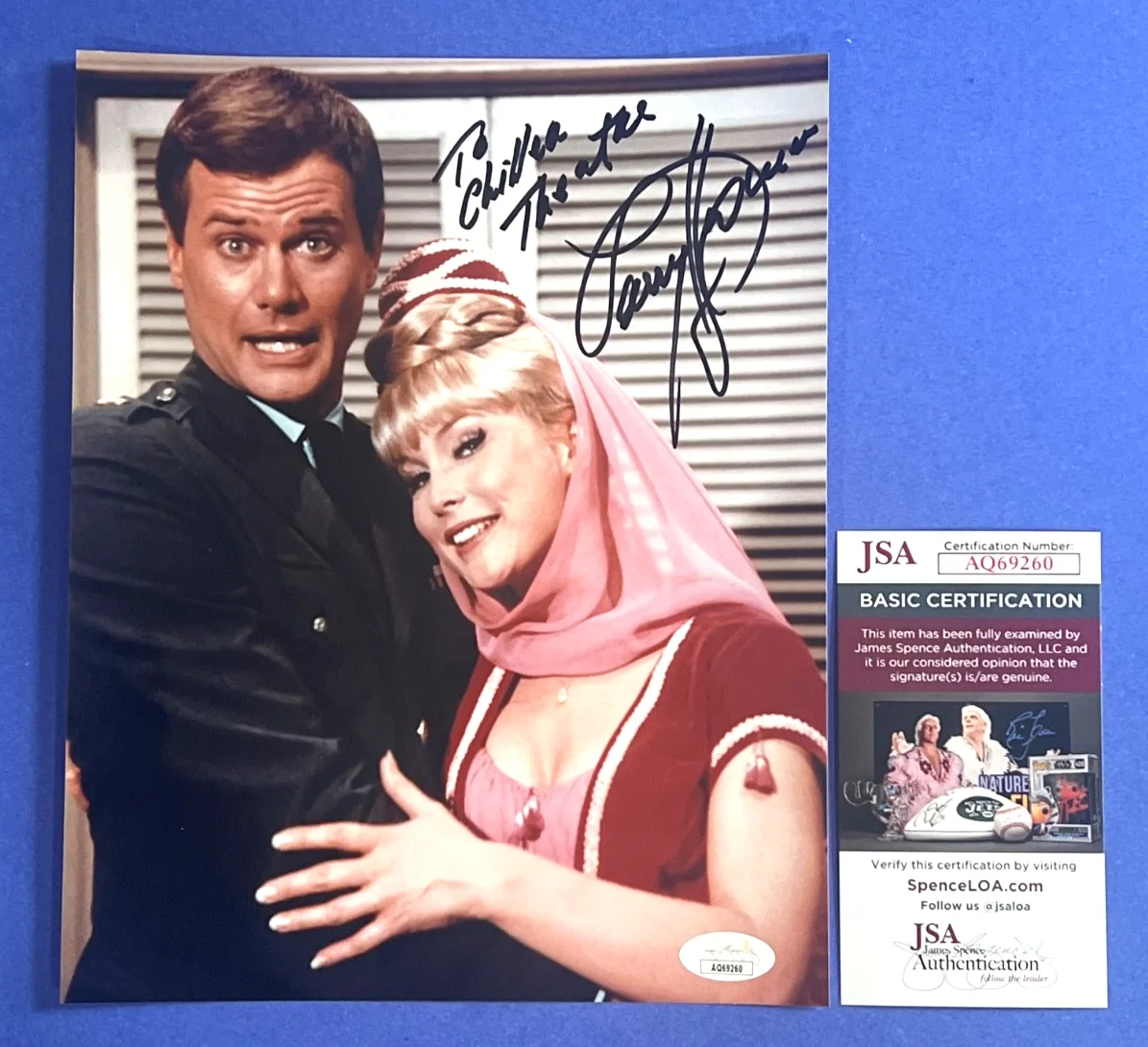 Larry Hagman — Larry Hagman Signed 8x10 Photo I Dream of Jeanie JSA COA AQ69260