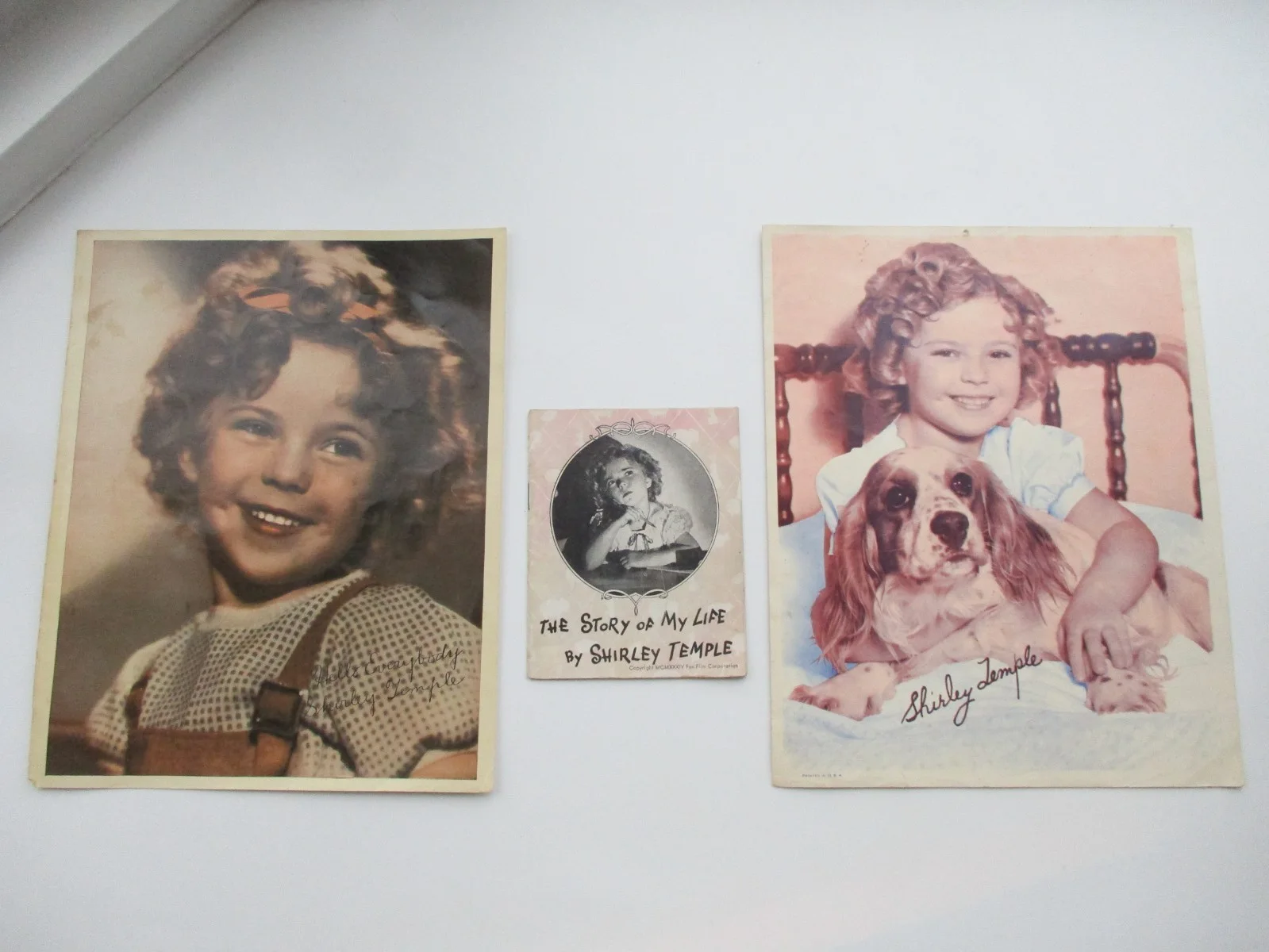Shirley Temple — 2 Vintage Shirley Temple Photo's & 1 Collectable Book From 1934: All Original