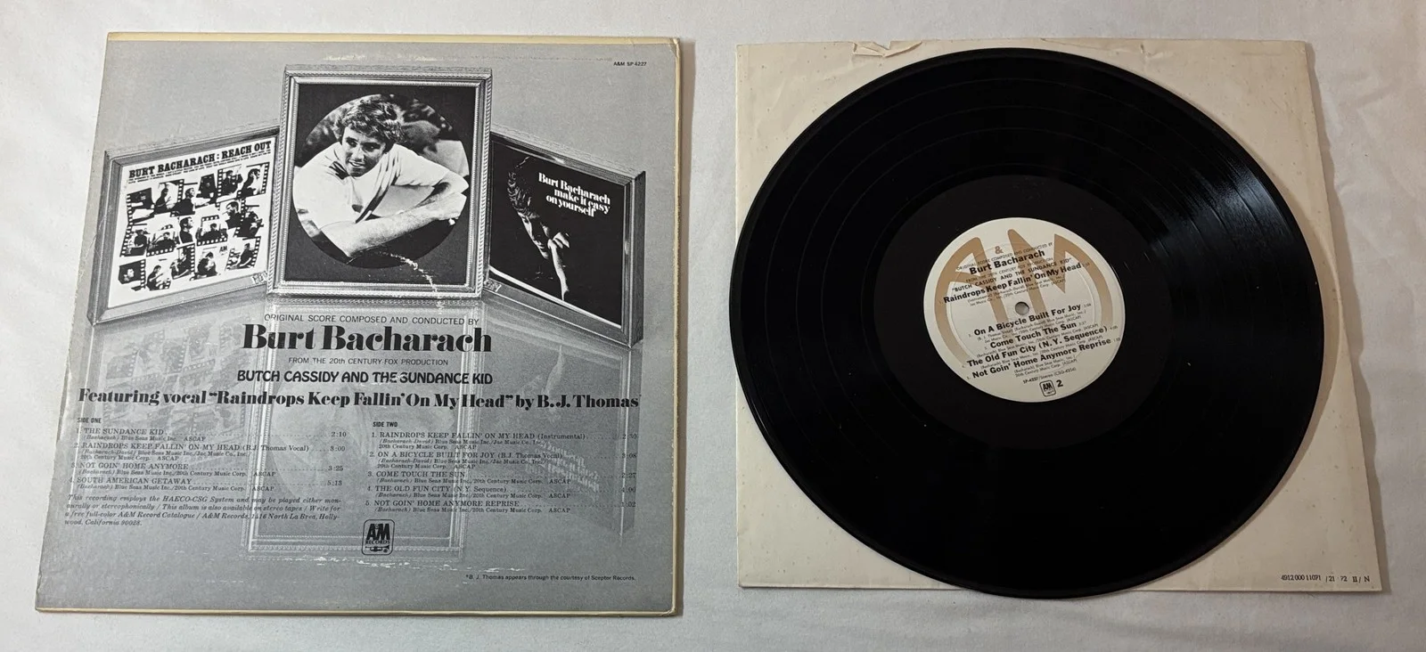 AUTOGRAPHS Butch Cassidy LP ~ PAUL NEWMAN, ROBERT REDFORD, KATHERINE ROSS w/COA, изображение 2