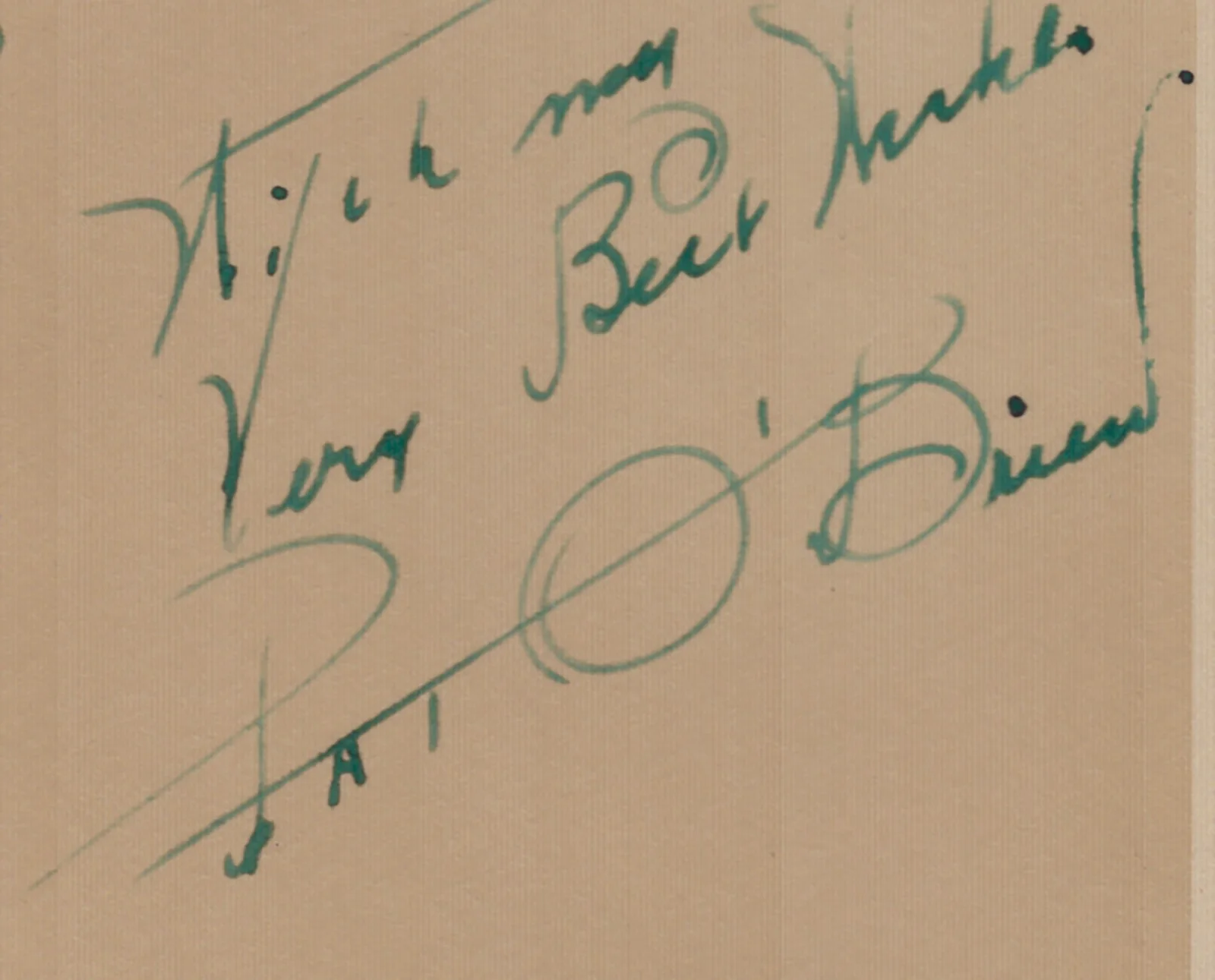 Pat O'brien — PAT O'BRIEN - AUTOGRAPHED INSCRIBED PHOTOGRAPH, image 2