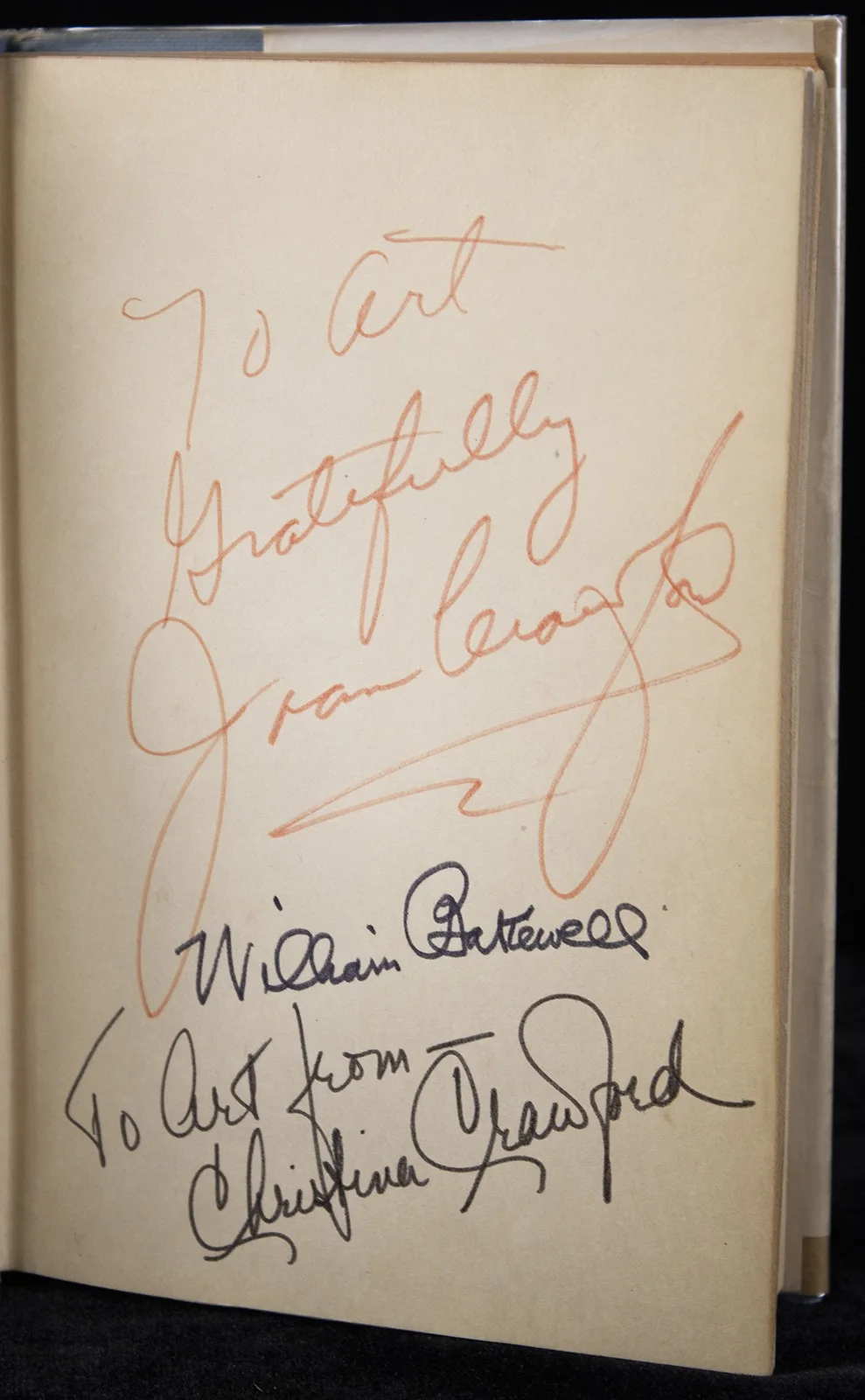 Joan Crawford, William Bakewell, Christina Crawford — PAID MOVIE CAST - INSCRIBED BOOK SIGNED WITH CO-SIGNERS, изображение 5