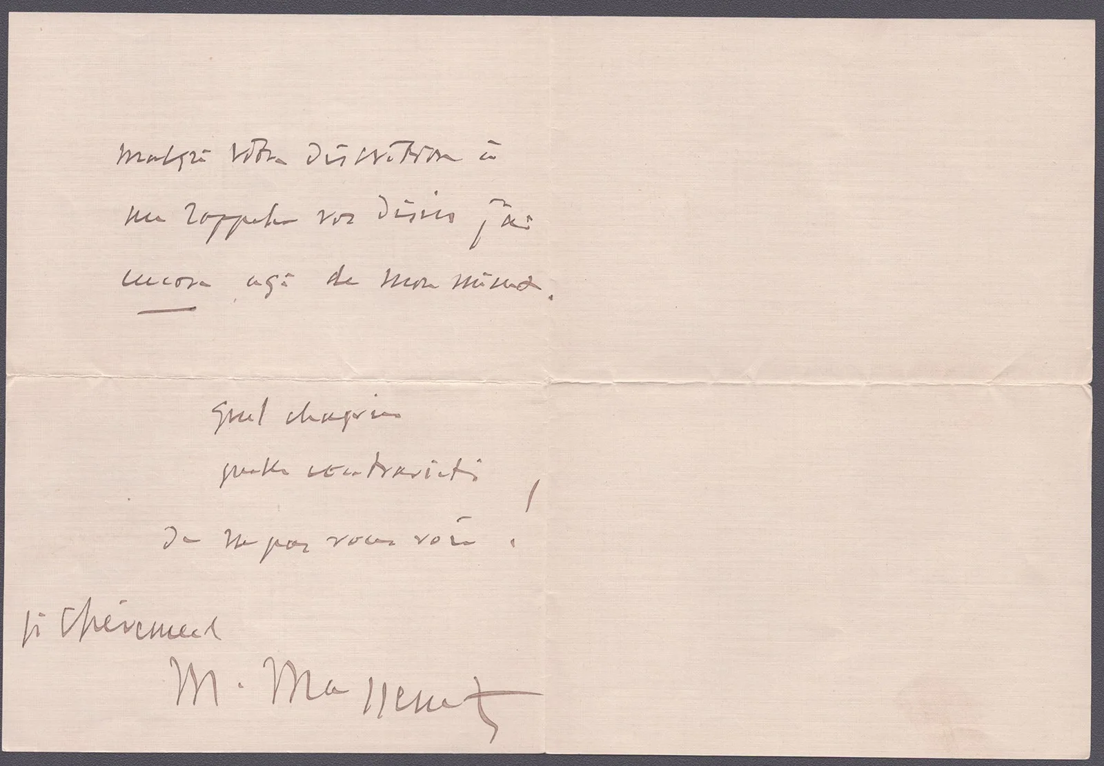 Jules Massenet — JULES MASSENET - AUTOGRAPH LETTER SIGNED, image 2
