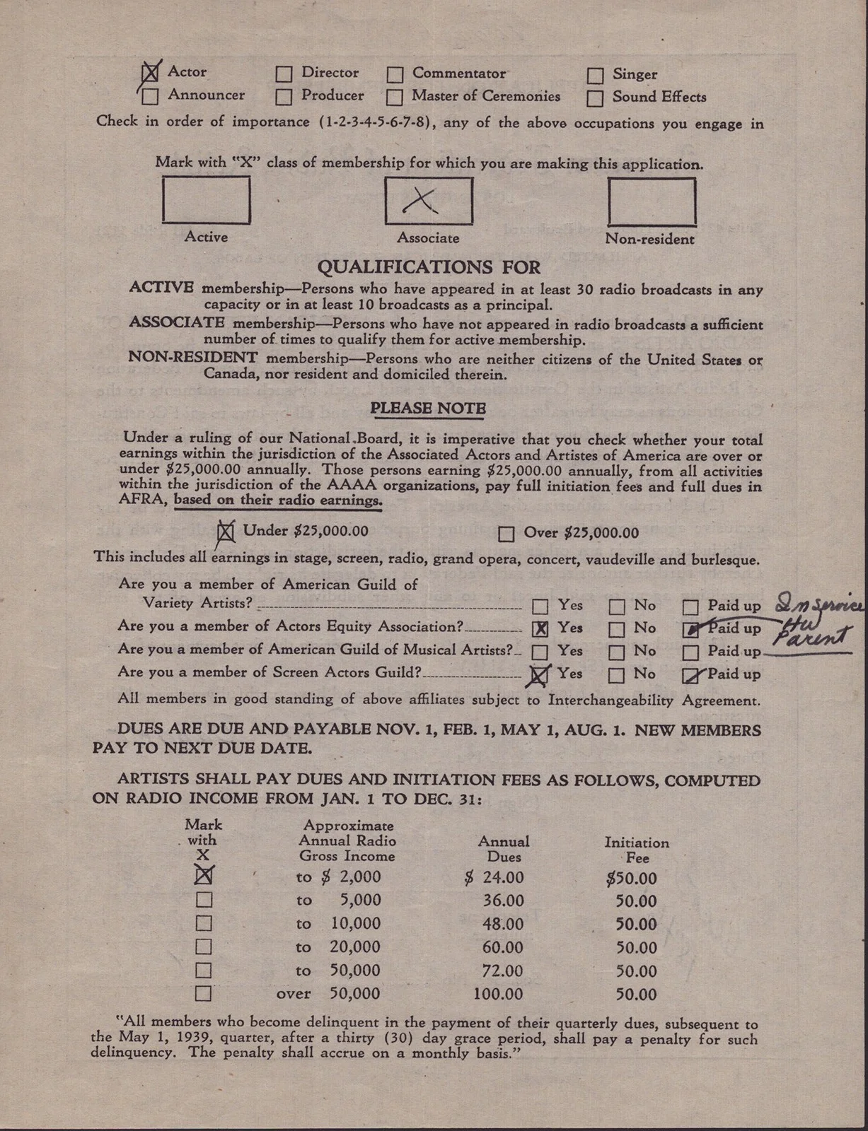 John Banner — JOHN BANNER - APPLICATION SIGNED 09/20/1946, image 3