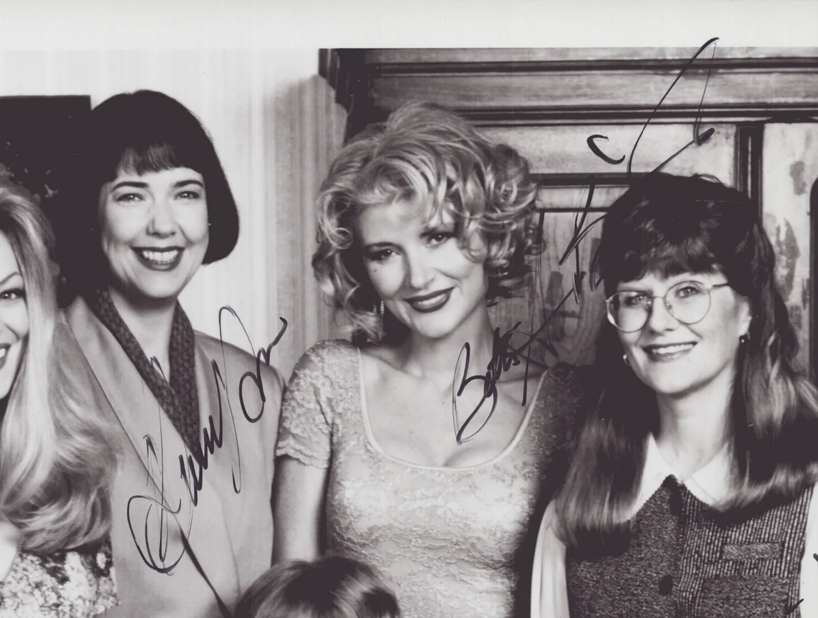 Judith Ivey, Beth Broderick, Harriet S. Harris — THE FIVE MRS BUCHANANS TV CAST - PHOTOGRAPH SIGNED CIRCA 1994 WITH CO-SIGNERS, image 3