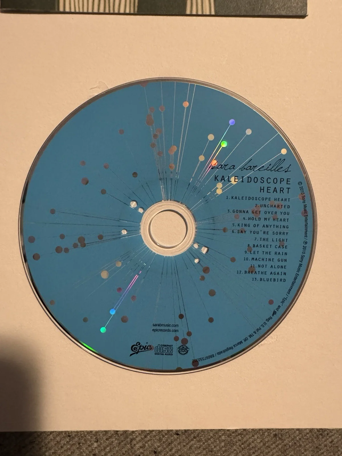Sara Bareilles - Kaleidoscope Heart Signed CD Mounted Autograph, image 3