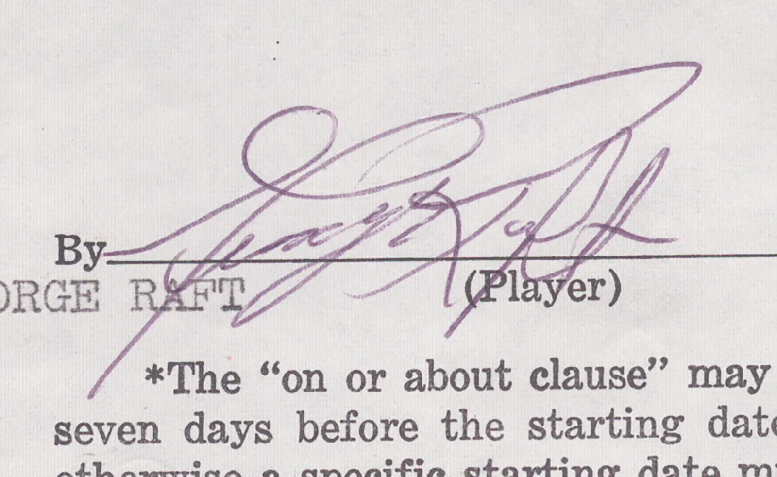 George Raft, Bert Mckay — GEORGE RAFT - CONTRACT SIGNED 02/13/1961 CO-SIGNED BY: BERT McKAY, image 2