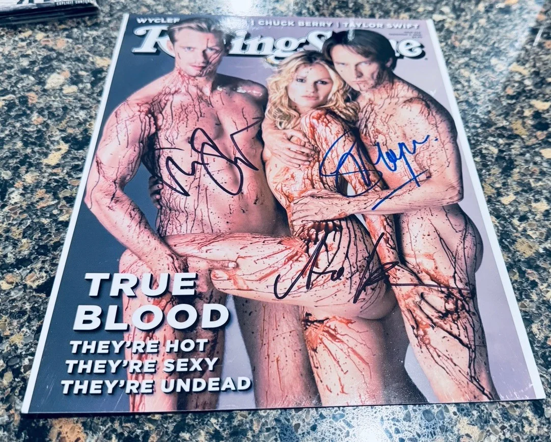 Anna Paquin Alexander Skarsgard Stephen Moyer - TRUE BLOOD - signed 8 x 10, image 2