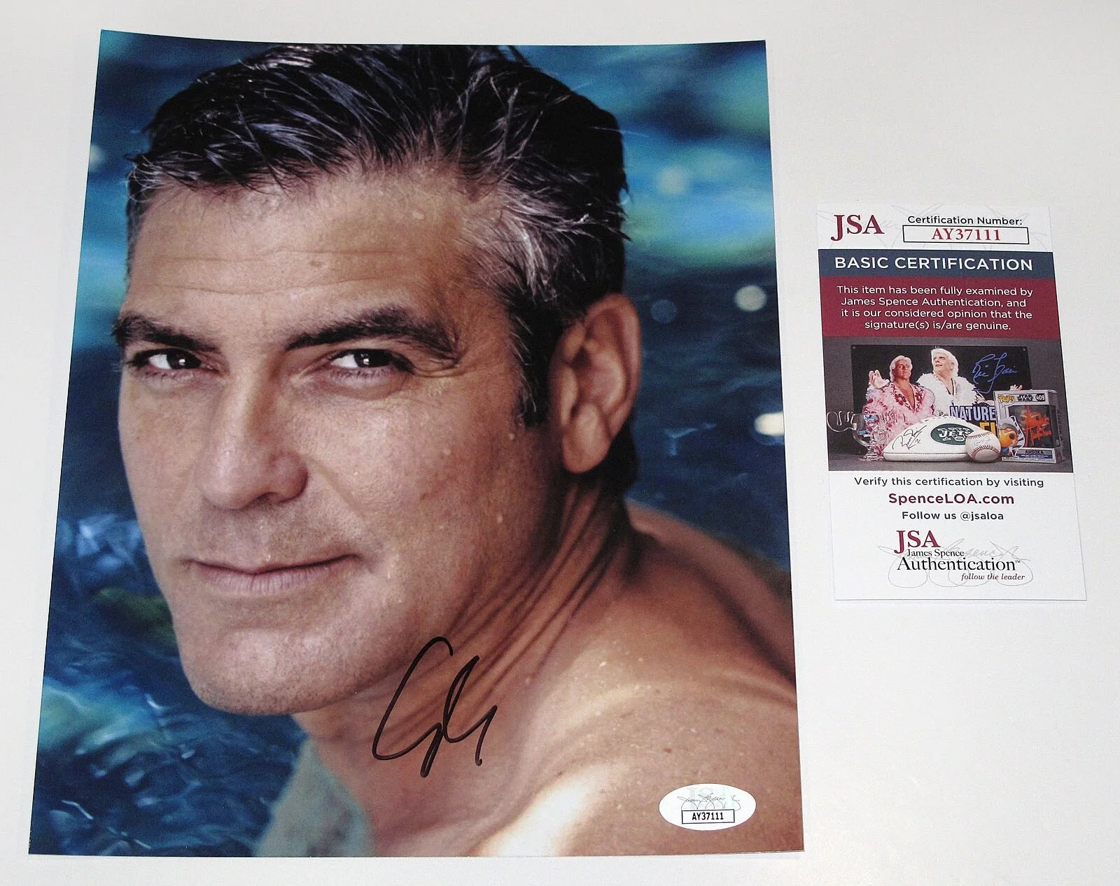 GEORGE CLOONEY — George Clooney signed Autographed 8x10 Photo SEXY b JAY KELLY Ocean's 11 JSA COA, изображение 4