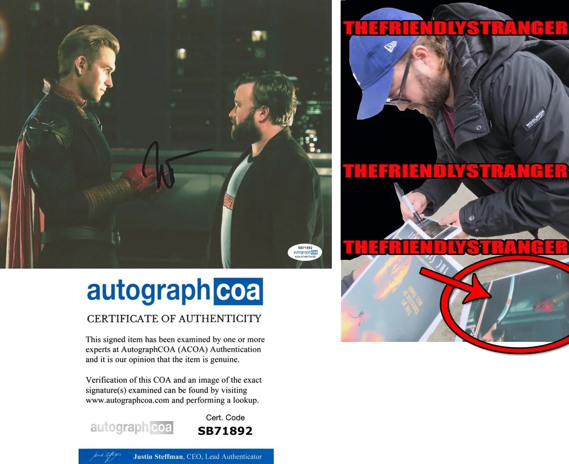 HALEY JOEL OSMENT — Haley Joel Osment signed "THE BOYS" 8x10 Photo EXACT PROOF b Homelander ACOA COA