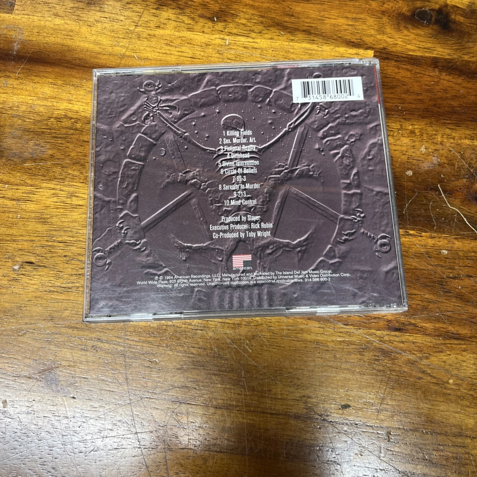 Kerry King Signed CD Divine Intervention SLAYER Metal Rock, image 3