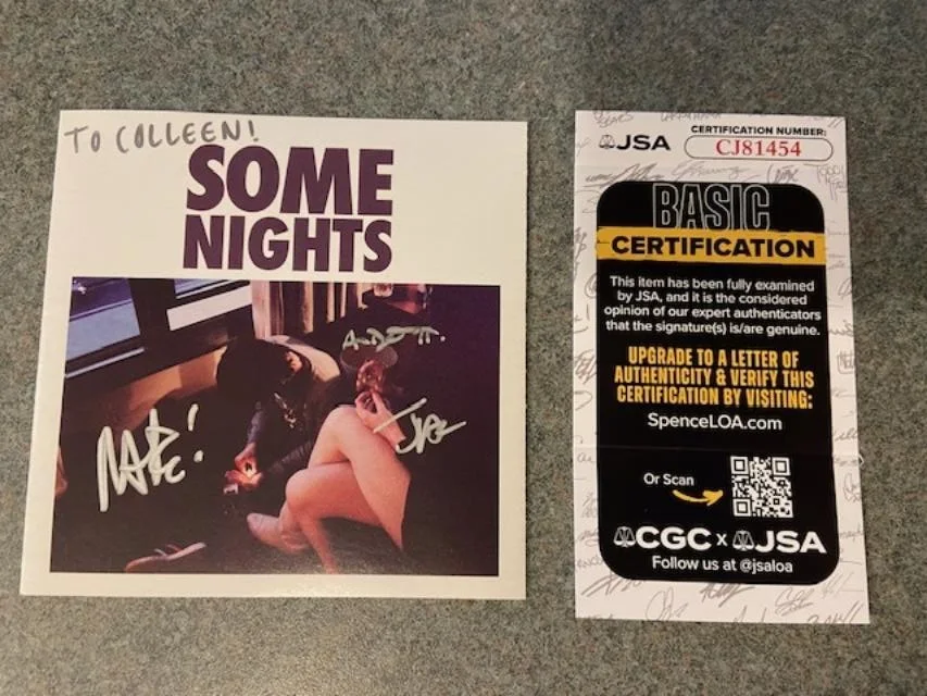 Fun JSA Signed Framed Autograph Some Nights CD Booklet, image 3