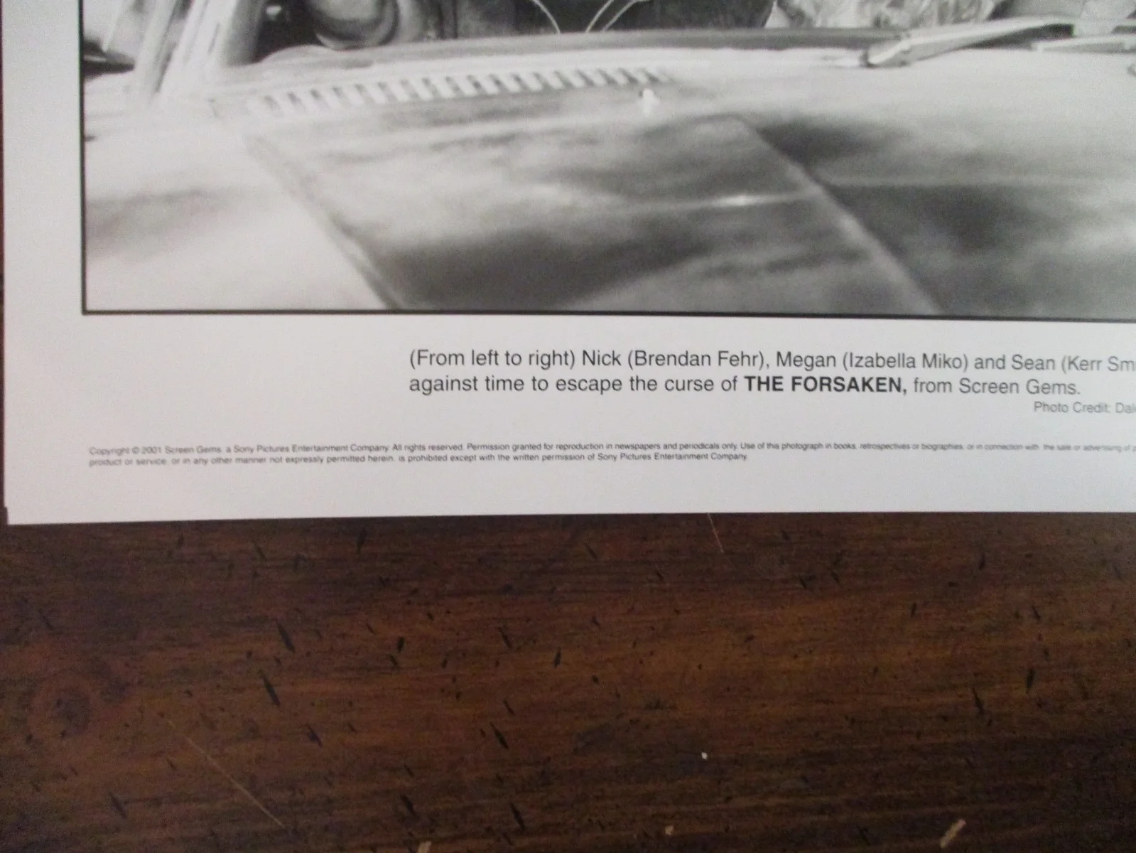 Brendan Fehr/Izabella Miko/Kerr Smith(THE FORSAKEN)2001 10 x 8 Black/White Photo, изображение 3