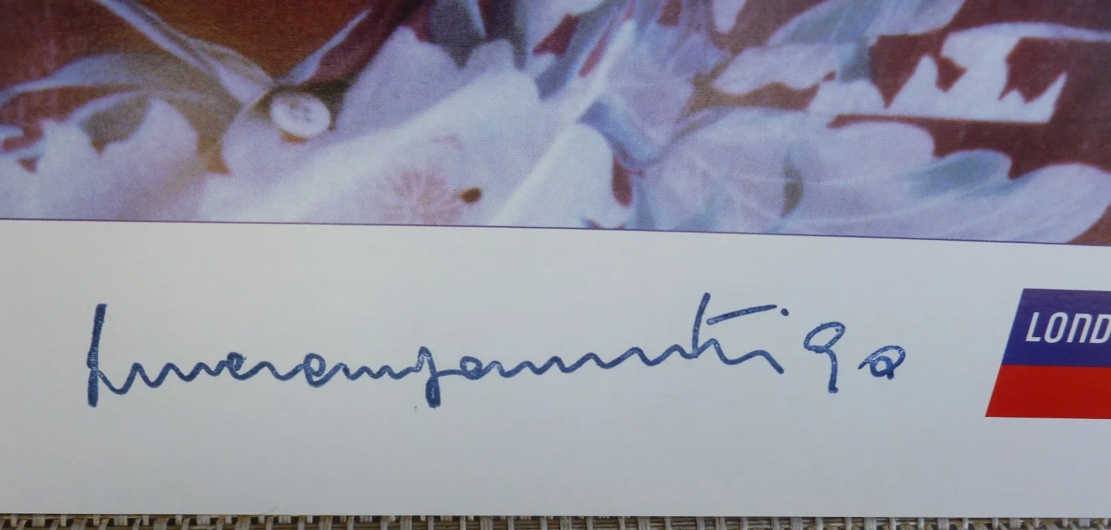 Luciano Pavarotti signed autographed London Opera Sheet W/#`d COA, image 2