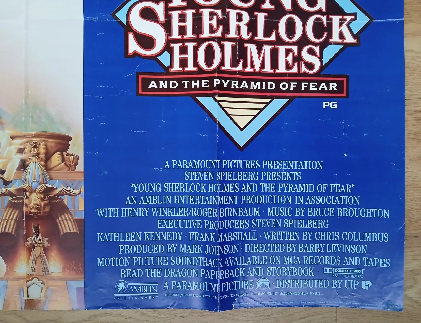 YOUNG SHERLOCK HOLMES (1985) original UK QUAD POSTER - Steven Spielberg, image 5