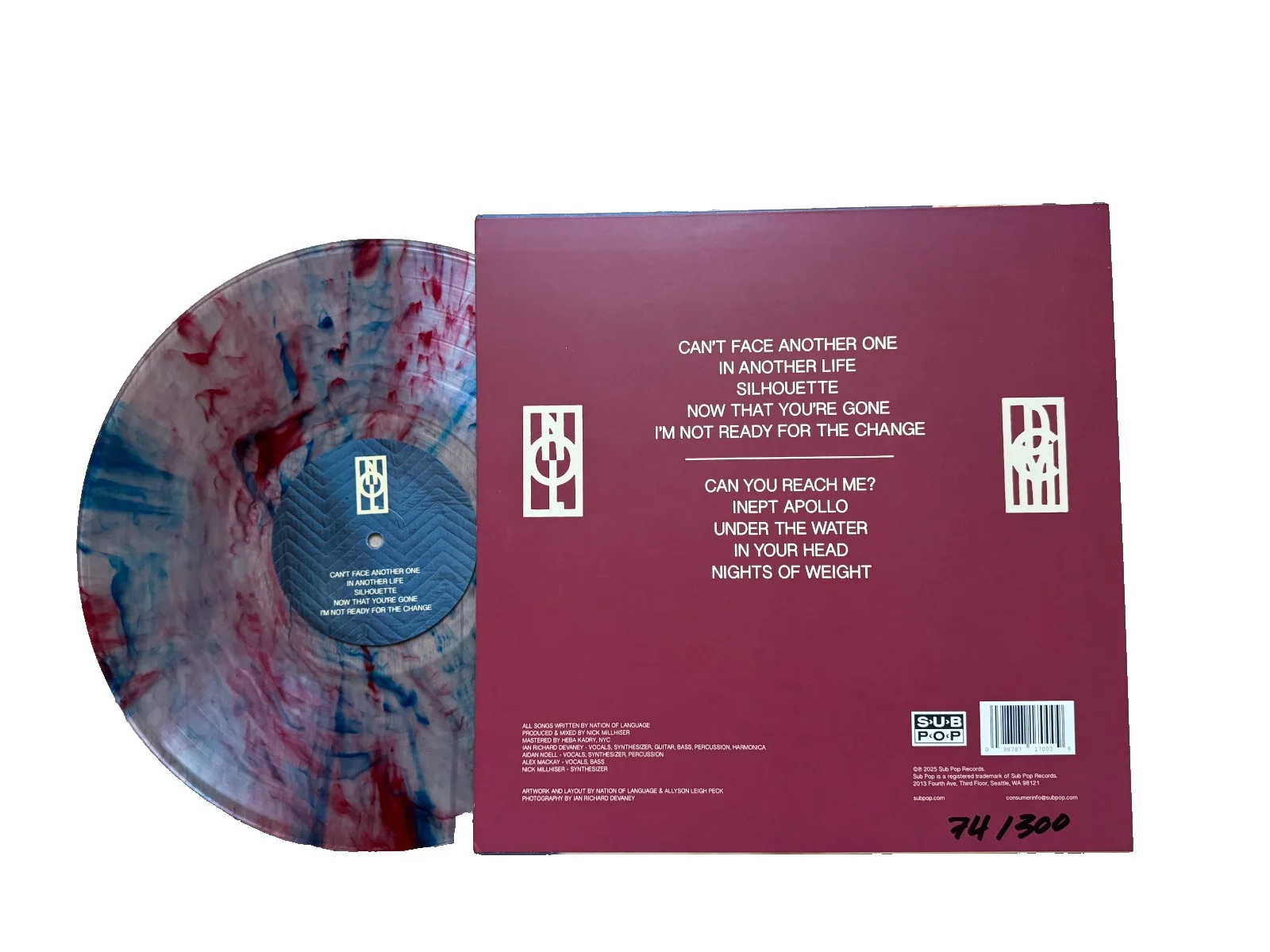NATION OF LANGUAGE SIGNED DANCE CALLED MEMORY MARBLE VINYL AUTOGRAPH COA A, image 3