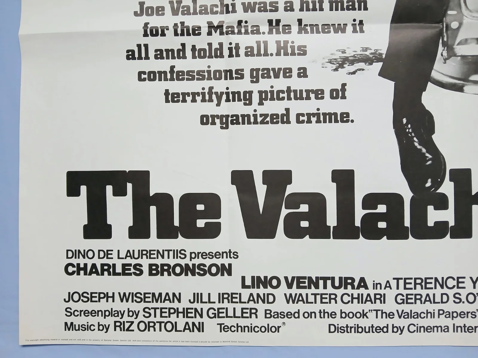 THE VALACHI PAPERS (1972) original UK quad poster - Terence Young Mafia thriller, изображение 4