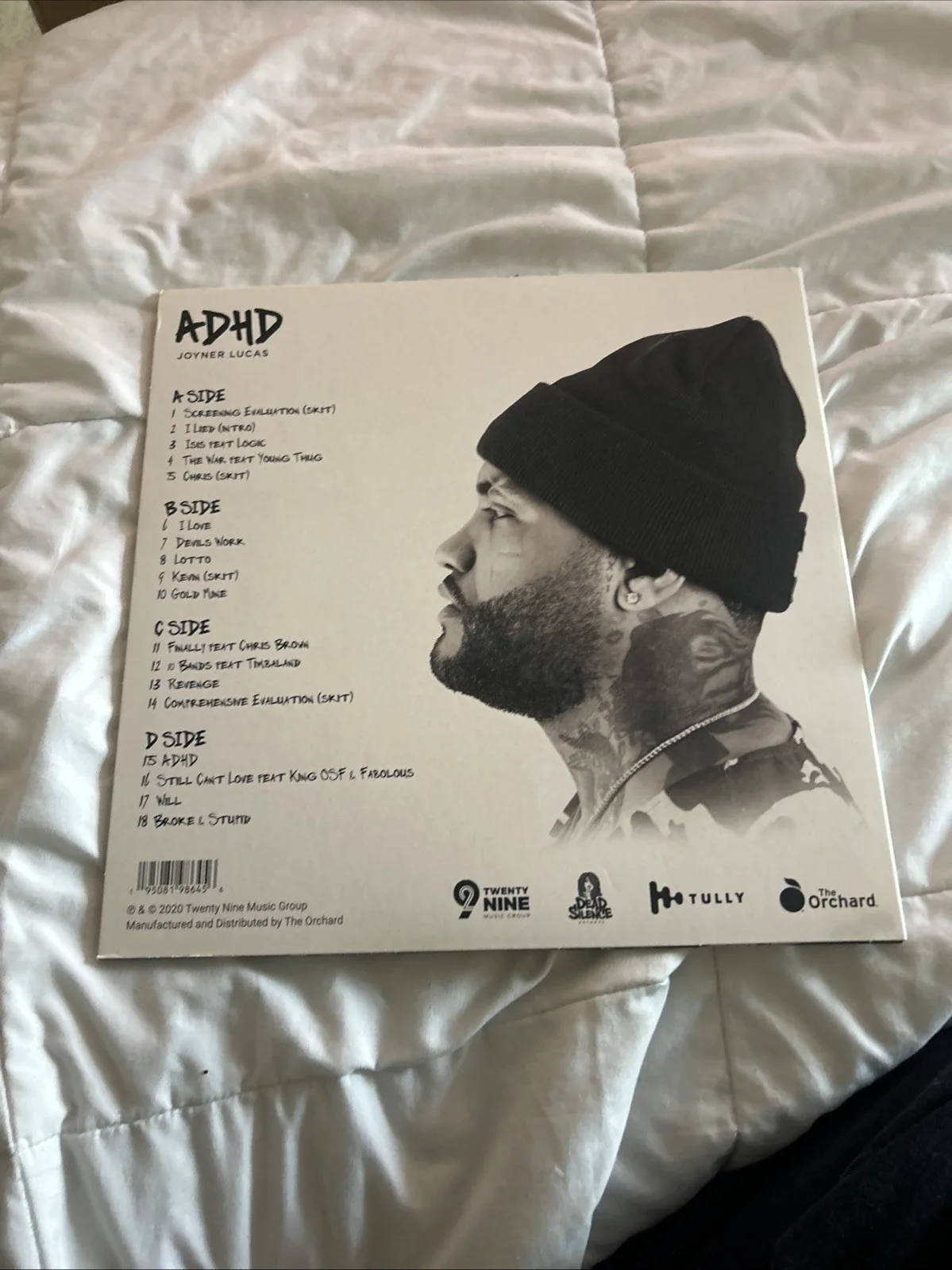 Signed Joyner Lucas ADHD Vinyl Record Album LP Has Reciepts From Original Owner, изображение 2