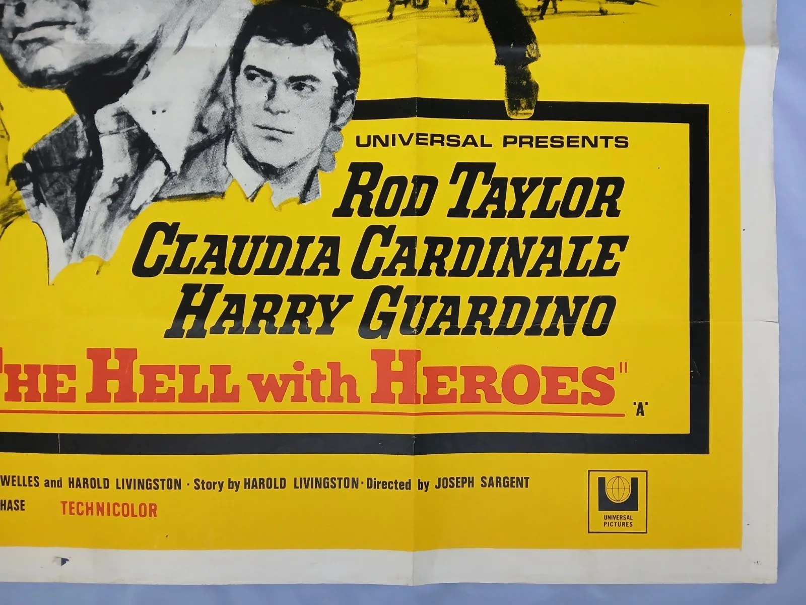 THE HELL WITH HEROES (1968) original UK quad poster - WW2 action thriller, изображение 5