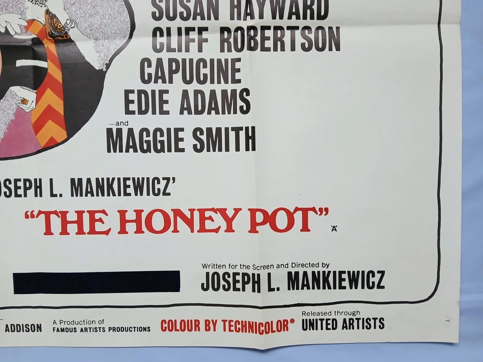 THE HONEY POT (1967) original UK quad poster - Rex Harrison, Susan Hayward, изображение 5