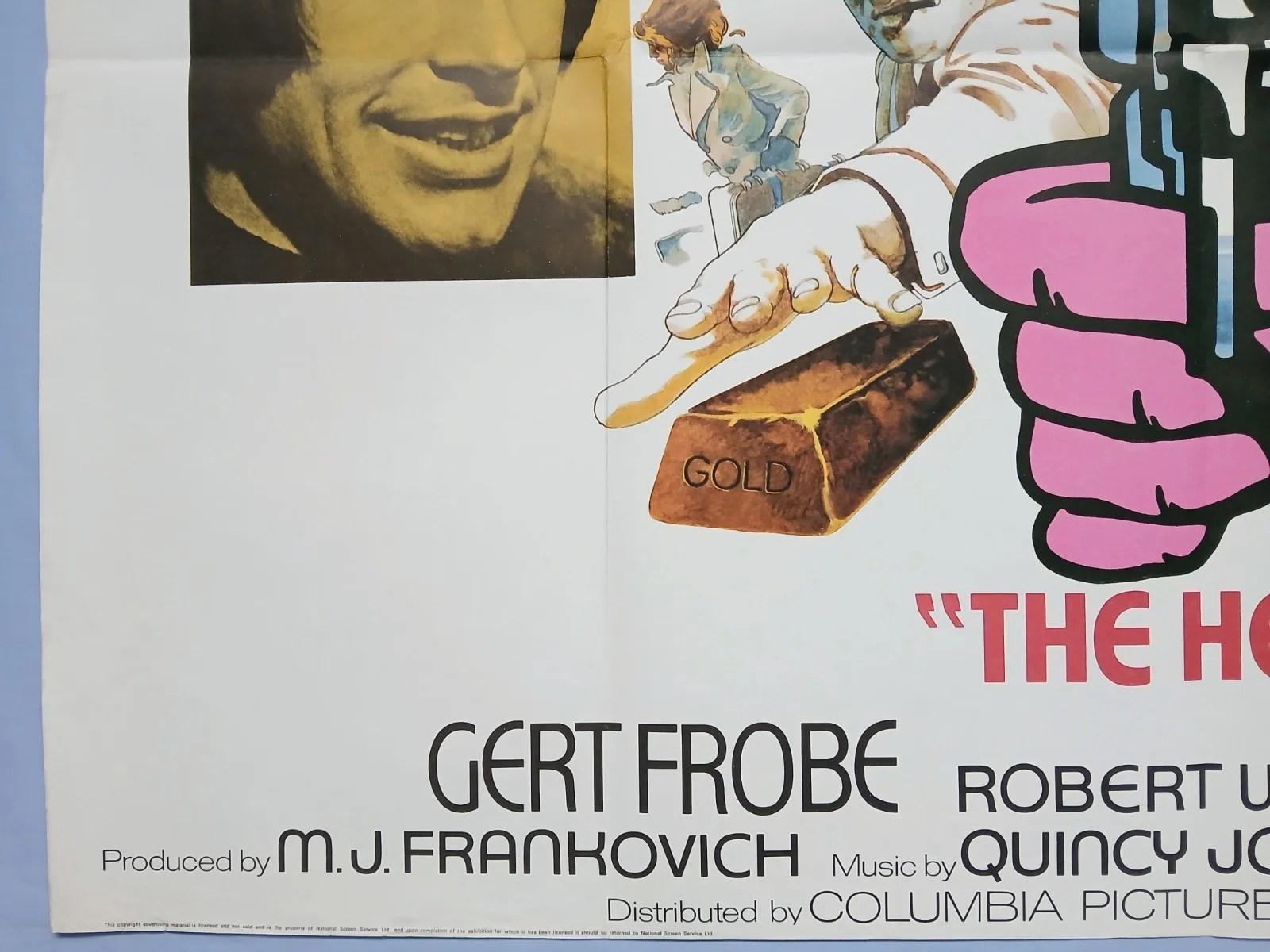 THE HEIST (1971) original UK quad poster -Warren Beatty, Goldie Hawn, Gert Frobe, изображение 4