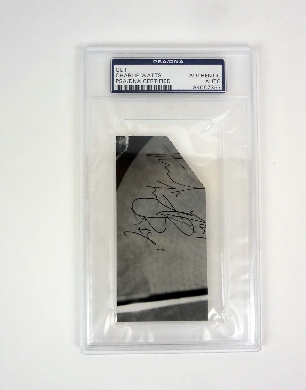 Charlie Watts — Charlie Watts The Rolling Stones Signed Autograph Cut PSA/DNA Slabbed COA #1, изображение 2