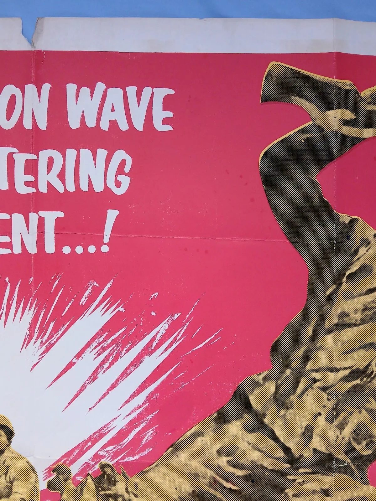 TARAWA BEACHHEAD (1958) rare original UK quad poster - WW2 USMC action thriller, image 4