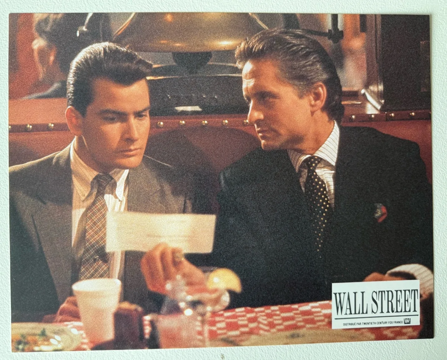 Wall Street 1987 French Lobby Cards x8 + Original Envelope – Michael Douglas, image 2