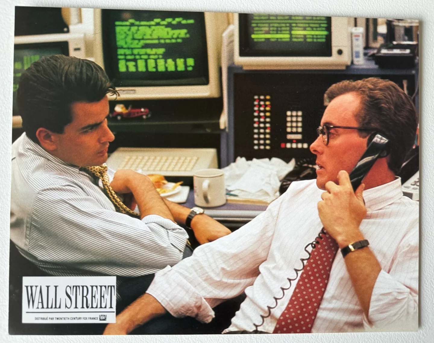 Wall Street 1987 French Lobby Cards x8 + Original Envelope – Michael Douglas, image 3