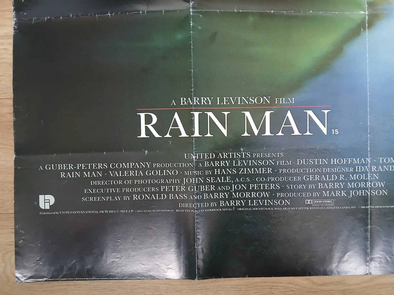 RAIN MAN (1988) original UK quad poster - Dustin Hoffman, Tom Cruise, изображение 4