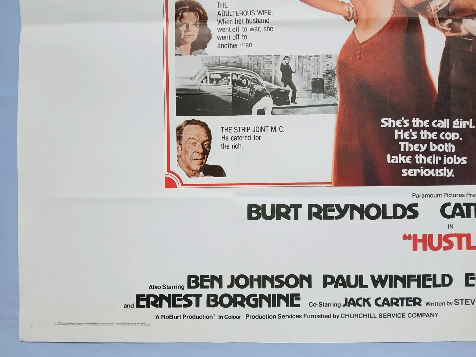 HUSTLE (1975) original UK quad movie poster - Burt Reynolds - Catherine Deneuve, изображение 4