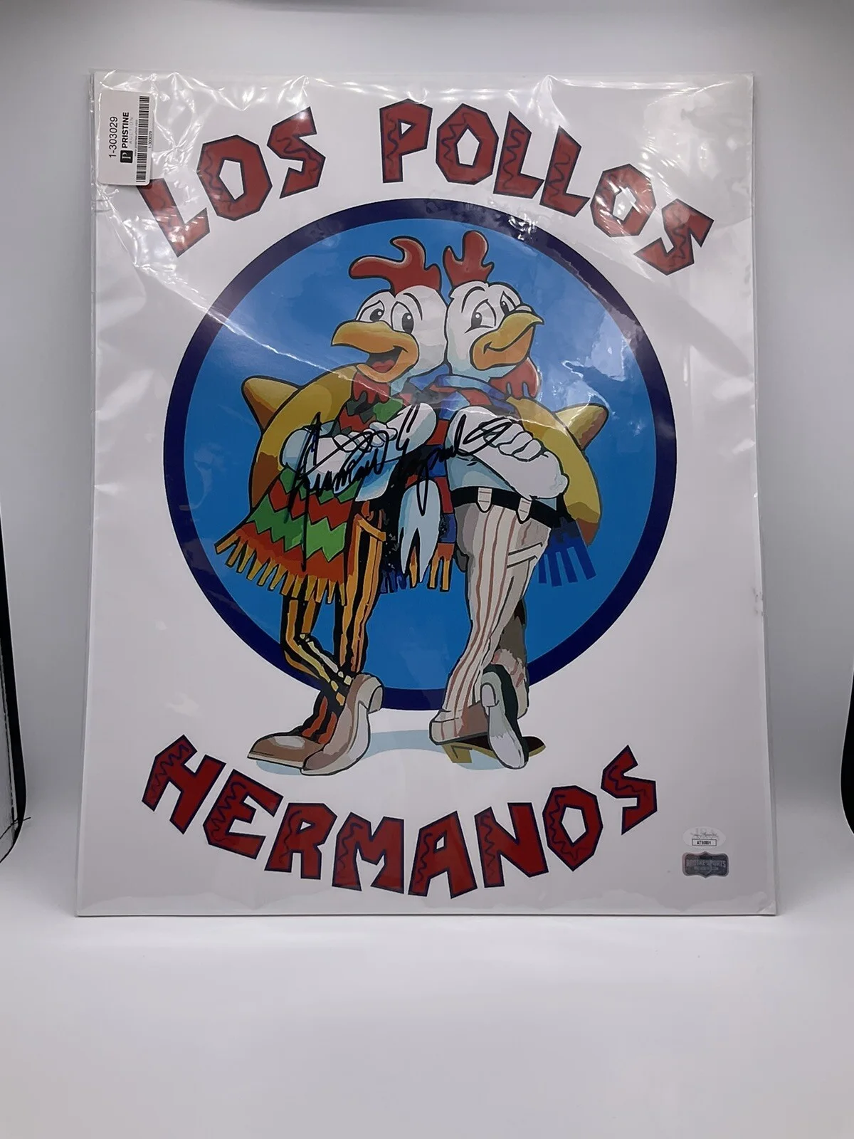 Giancarlo Esposito — Giancarlo Esposito Signed Breaking Bad Los Pollos Hermanos 16x20 JSA AT50801