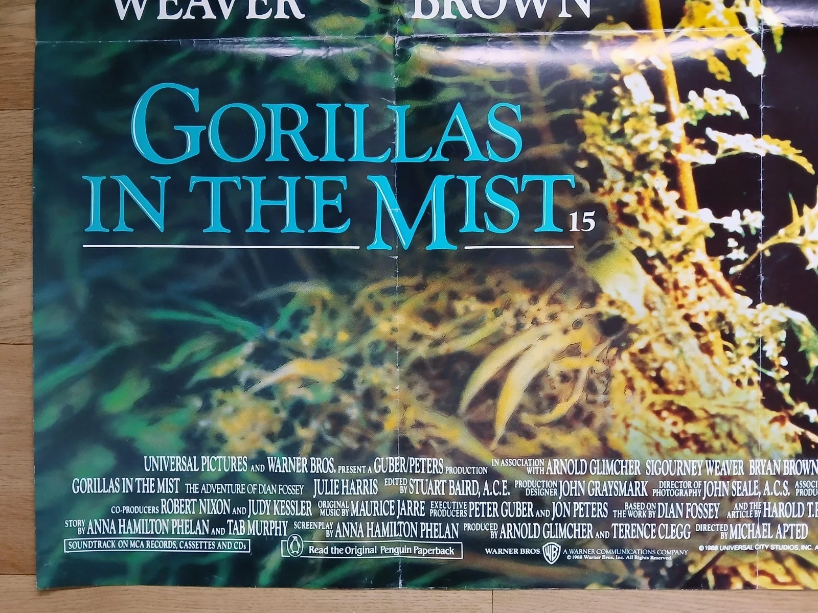 GORILLAS IN THE MIST (1988) original UK quad poster - Sigourney Weaver, изображение 4
