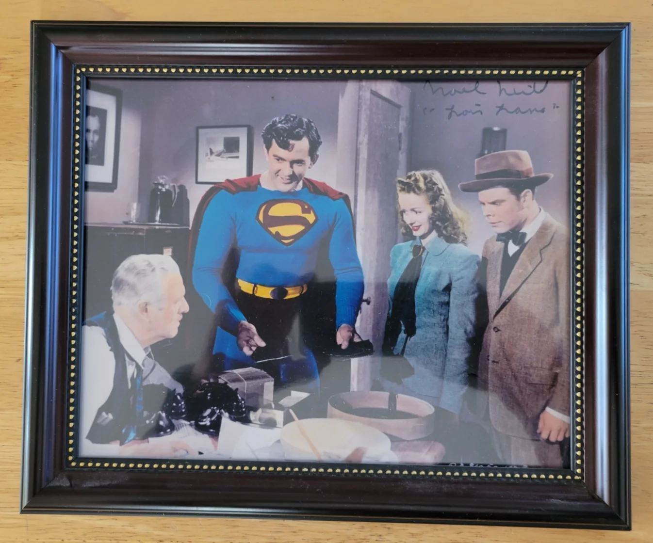 Noel Neill — NOEL NEILL-ORIGINAL LOIS LANE-AUTOGRAPHED COLOR 8x10 FRAMED PHOTO