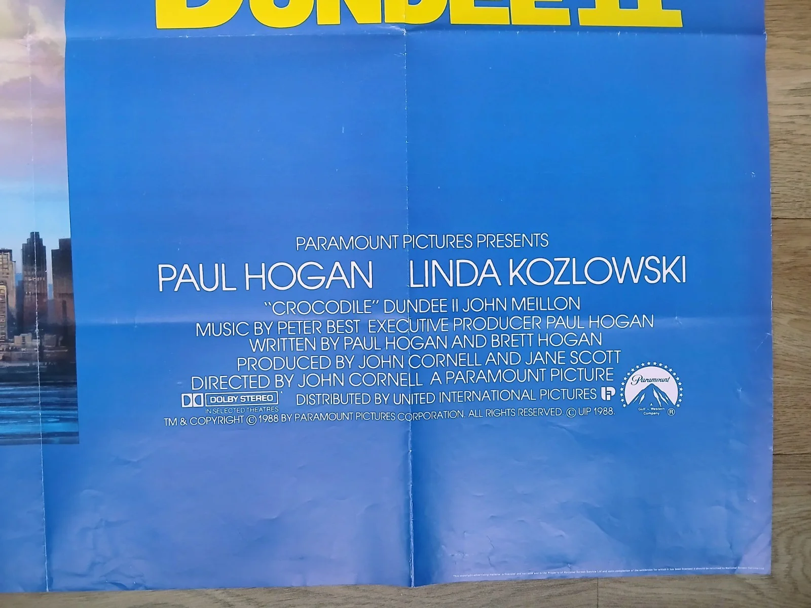 CROCODILE DUNDEE 2 (1988) original UK quad poster, image 5