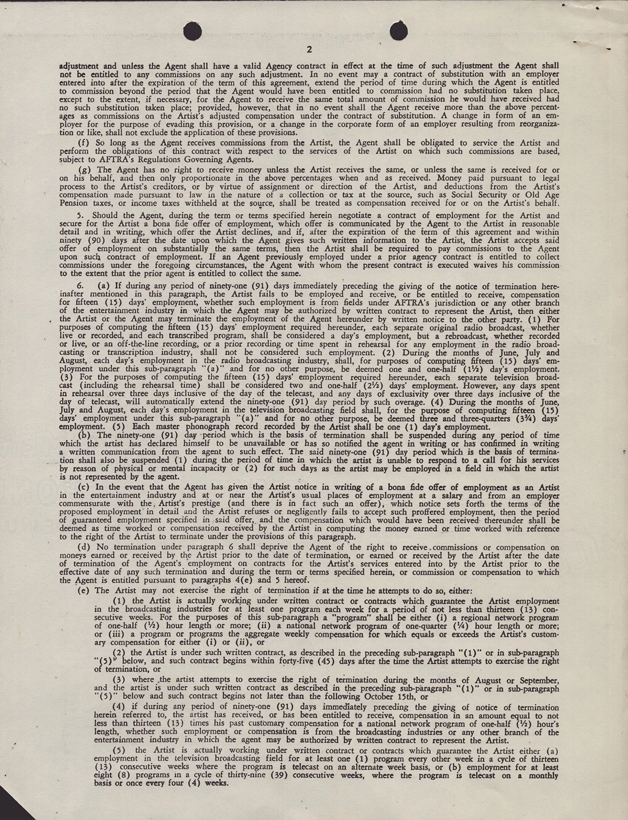 Vivian Vance — VIVIAN VANCE - CONTRACT SIGNED 08/08/1965, image 2