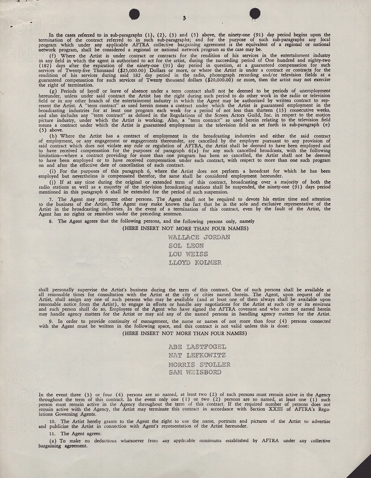 Vivian Vance — VIVIAN VANCE - CONTRACT SIGNED 08/08/1965, image 3