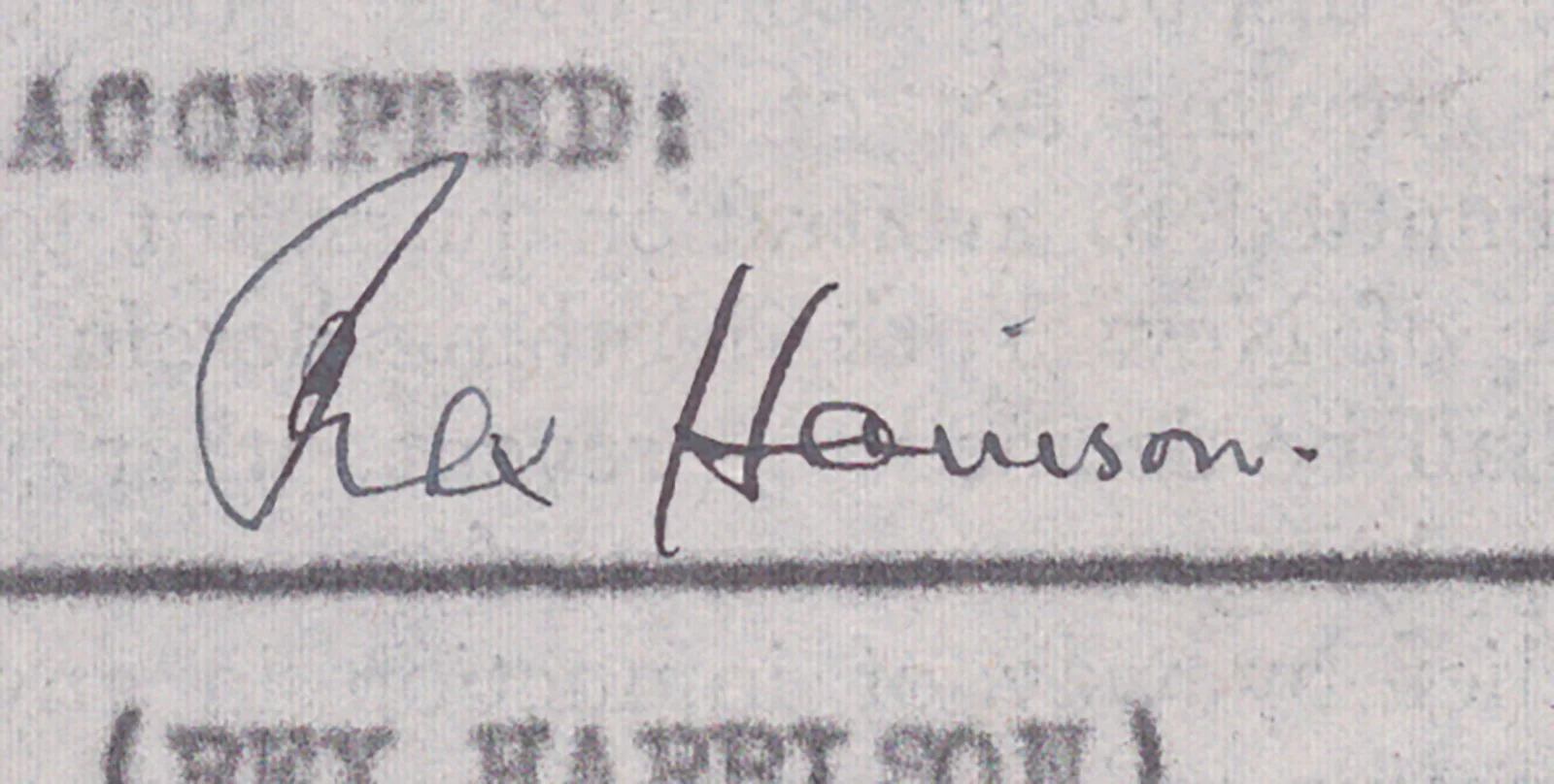Rex Harrison, Armina Marshall — REX HARRISON - DOCUMENT SIGNED 09/25/1946 CO-SIGNED BY: ARMINA MARSHALL, image 2
