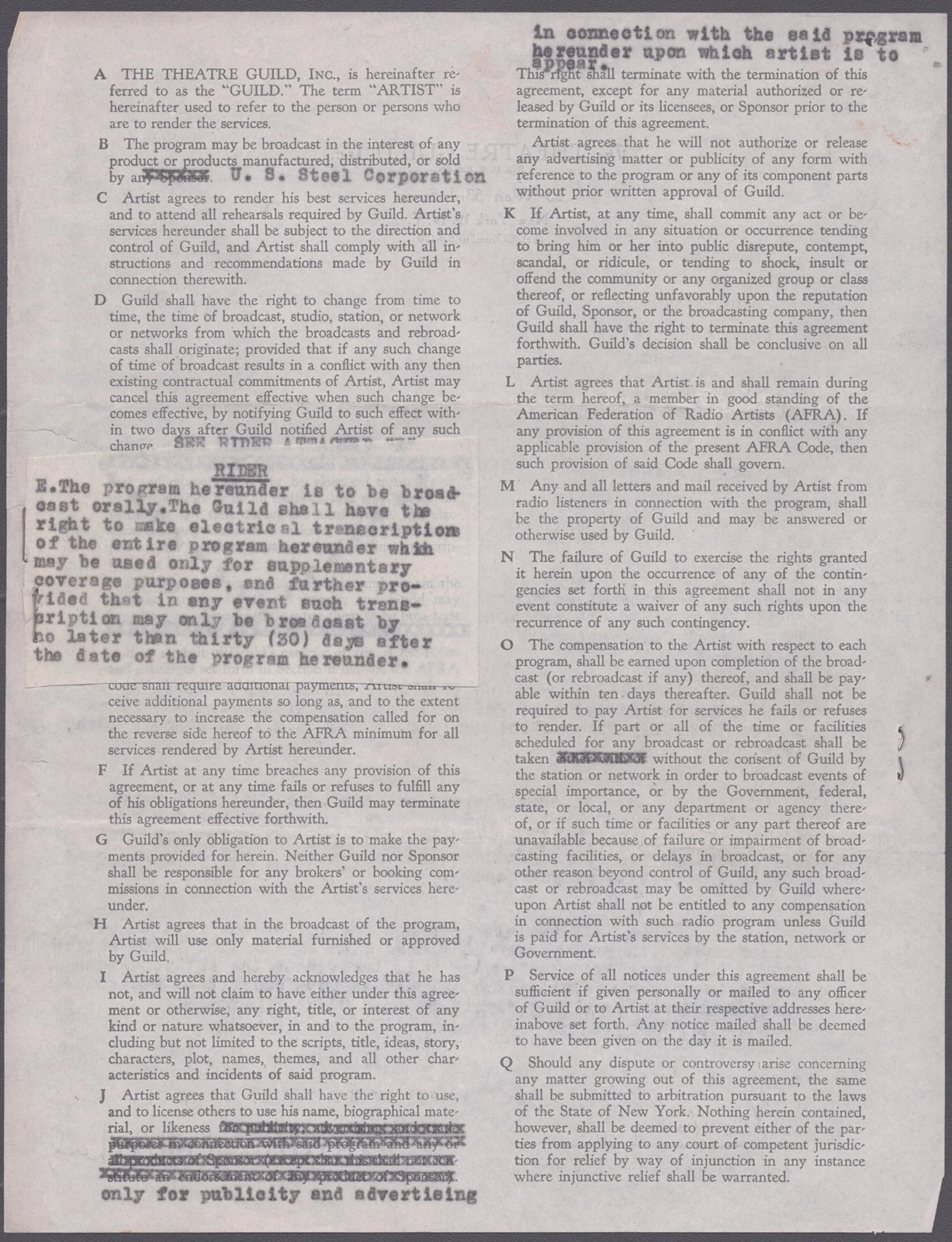 Rex Harrison, Armina Marshall — REX HARRISON - DOCUMENT SIGNED 09/25/1946 CO-SIGNED BY: ARMINA MARSHALL, image 3