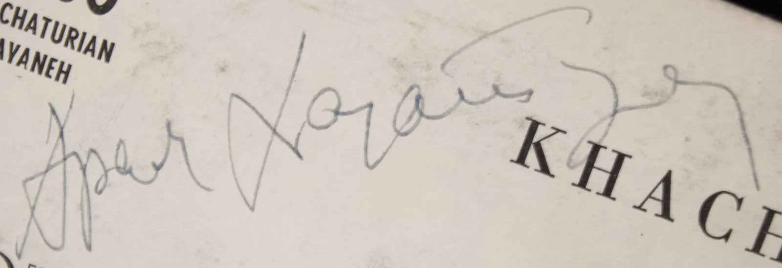 Aram Khachaturian — ARAM KHACHATURIAN - RECORD ALBUM SLEEVE SIGNED, image 3