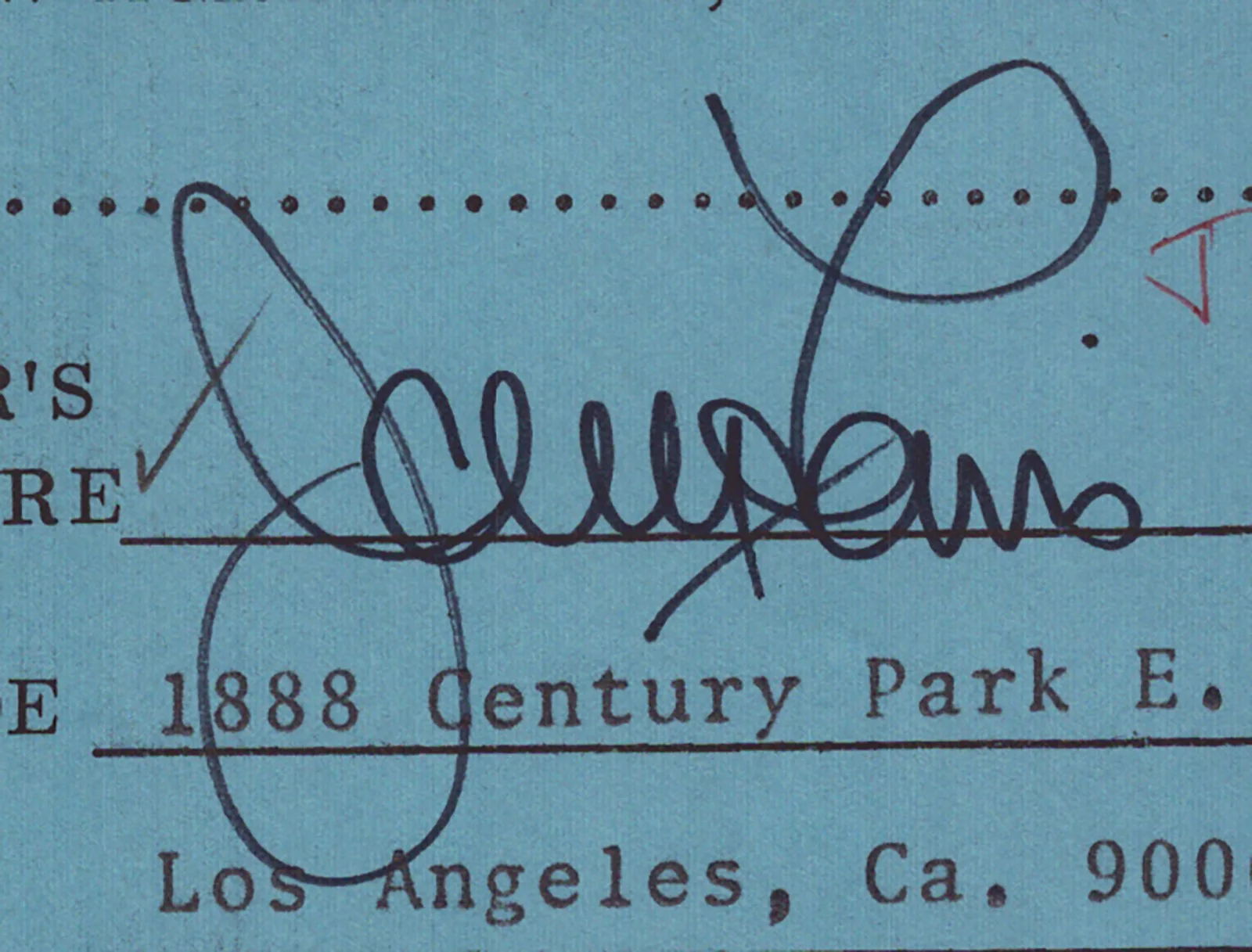 Jerry Lewis — JERRY LEWIS - DOCUMENT SIGNED 01/07/1975, image 2