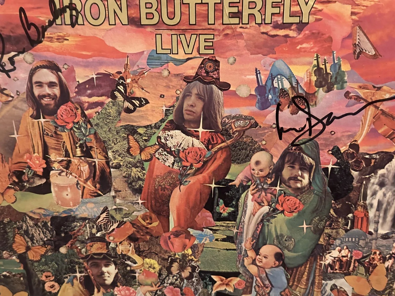 Autographed Iron Butterfly Live Album Signed By Ron Bushy, Lee Dorman, изображение 4