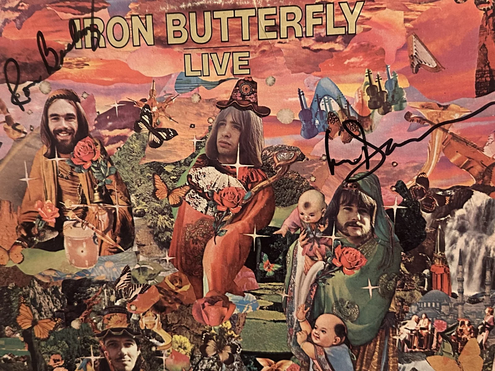 Autographed Iron Butterfly Live Album Signed By Ron Bushy, Lee Dorman, изображение 5