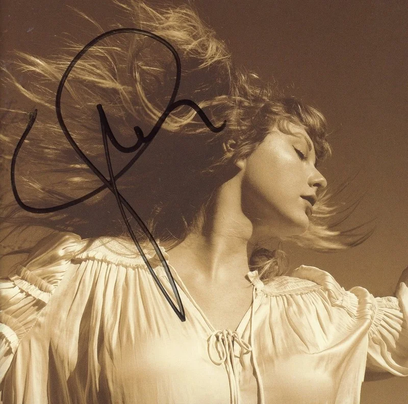 TAYLOR SWIFT SIGNED FEARLESS FRAMED & MATTED CD w/ AUTOGRAPH COA ACOA, image 2