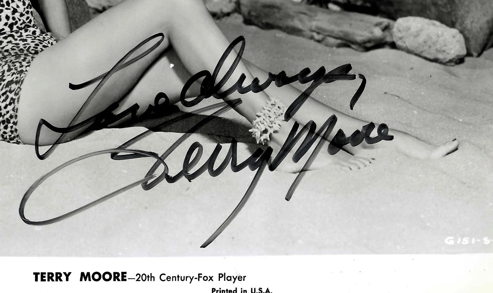 TERRY MOORE signed photos - BATMAN as Venus, MIGHT JOE YOUNG w COA 8x10, image 2