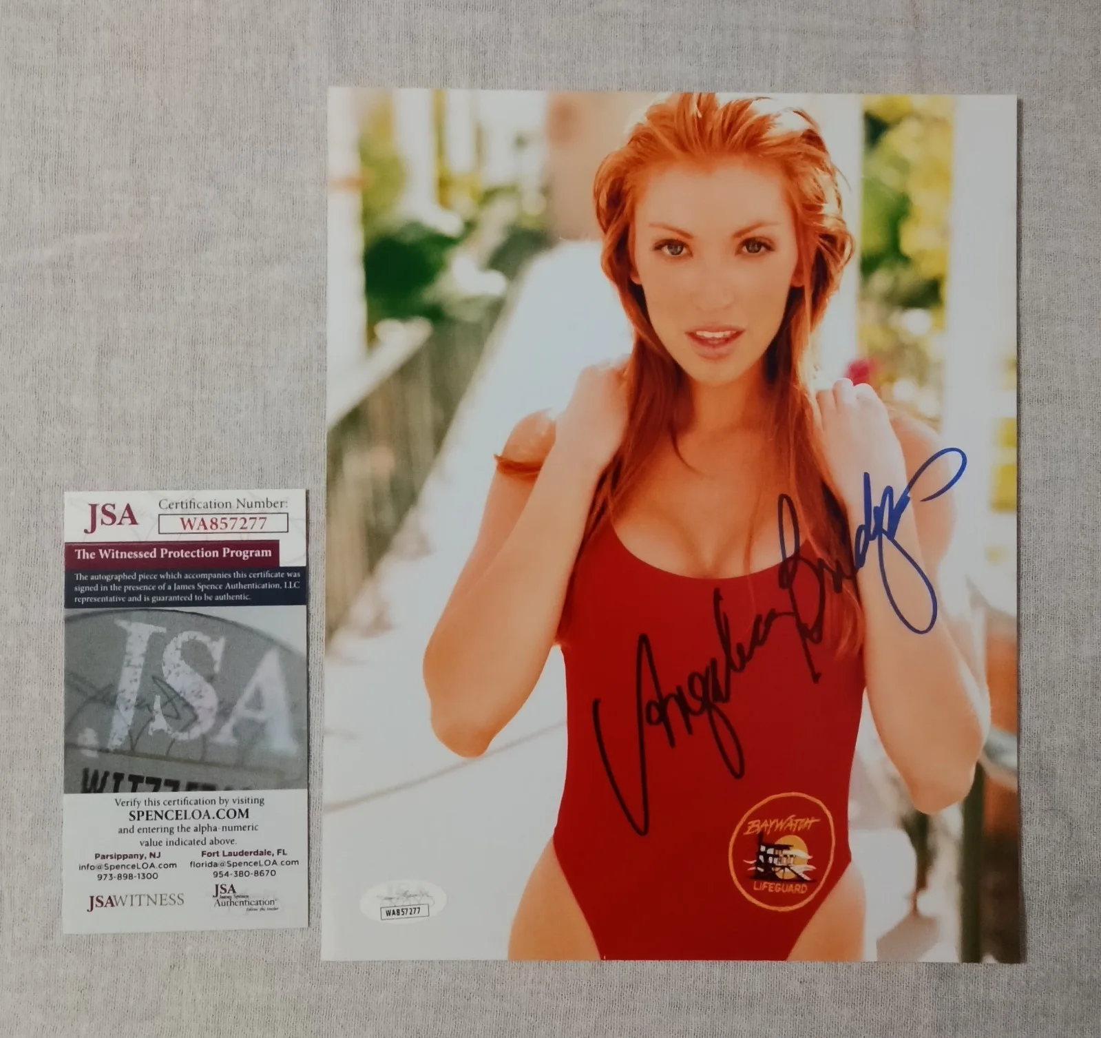 Angelica Bridges — ANGELICA BRIDGES BAYWATCH SIGNED 8 X 10 PHOTO JSA COA