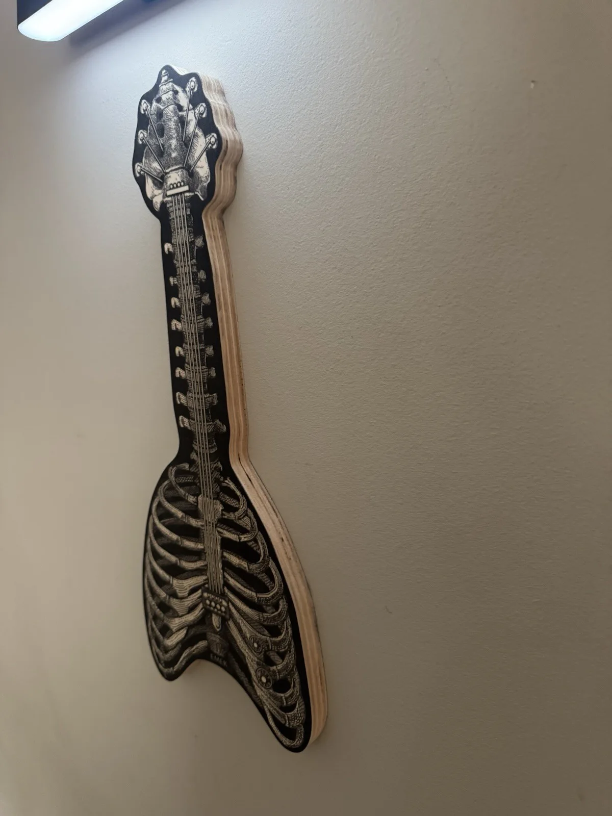 EMEK Bone Guitar Print On Wood QOTSA Arrrght, изображение 2