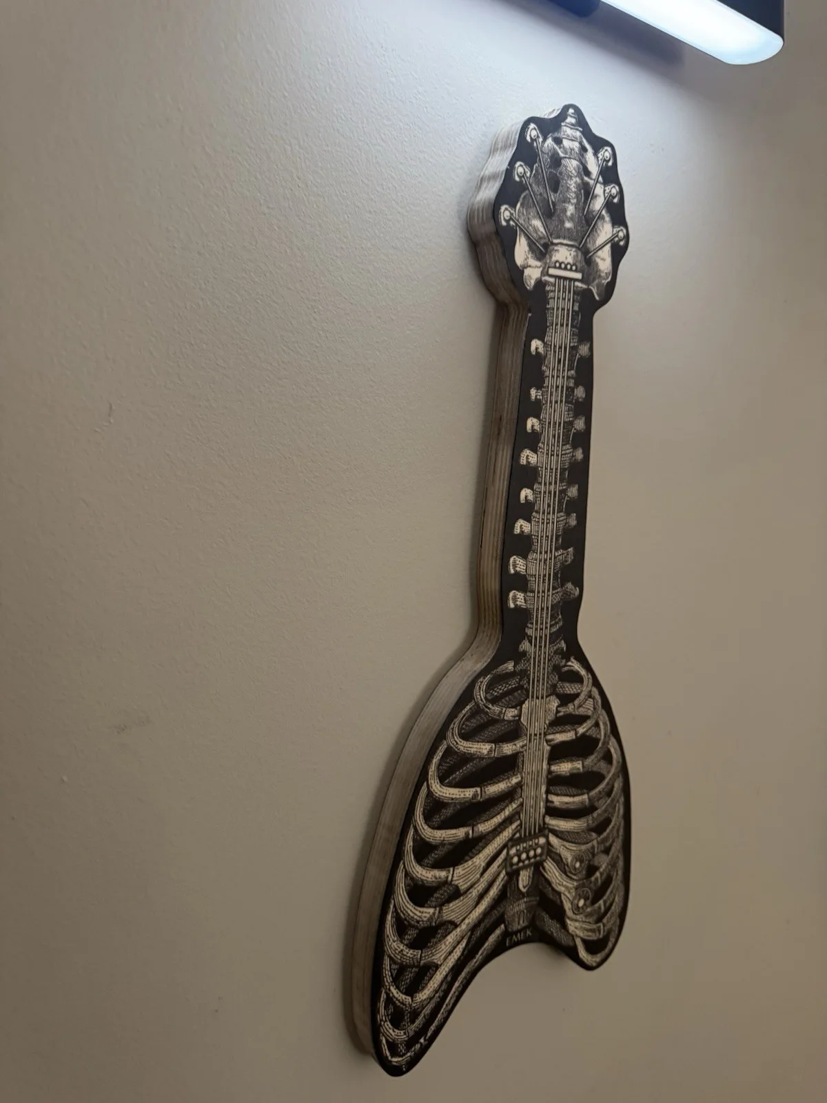 EMEK Bone Guitar Print On Wood QOTSA Arrrght, изображение 3