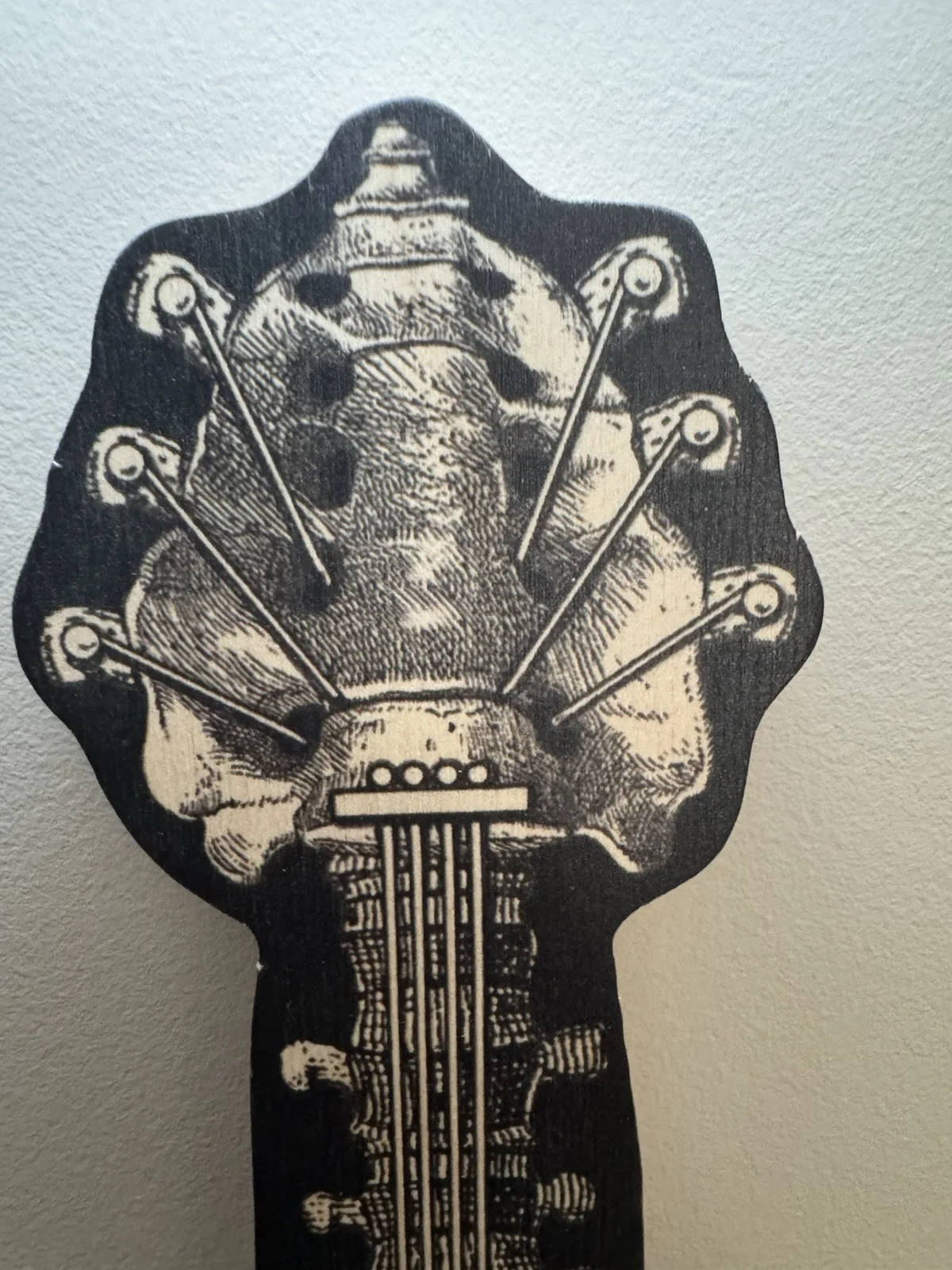 EMEK Bone Guitar Print On Wood QOTSA Arrrght, изображение 4