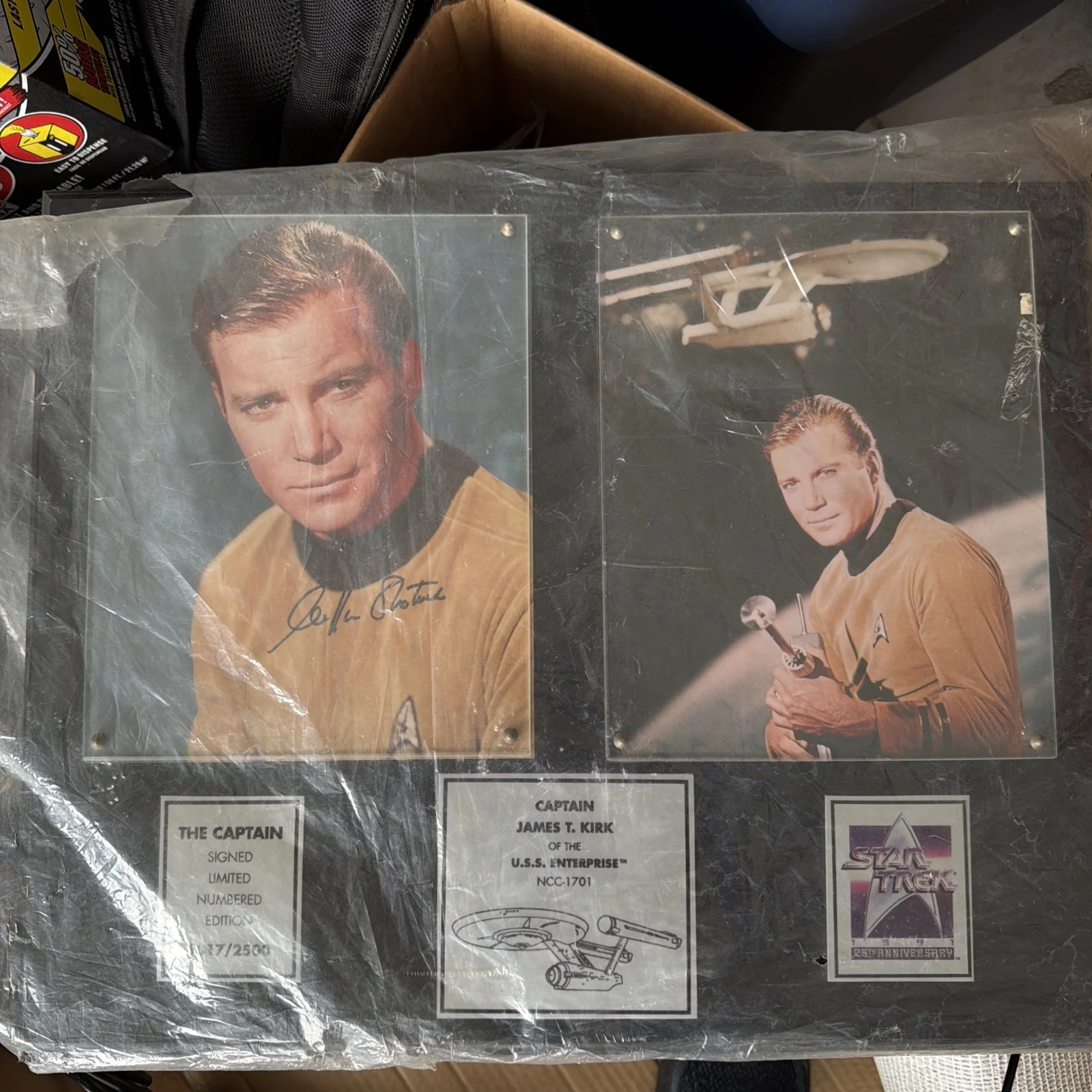 Star Trek: Autographed William Shatner: The Captain w/NCC-1701 Mobile Standee, image 2